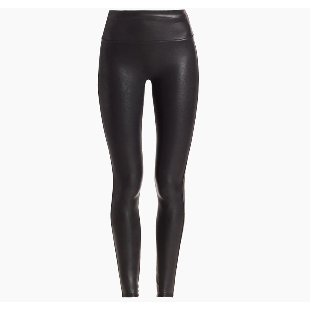 Spanx Faux Leather Leggings - Black - Size Medium